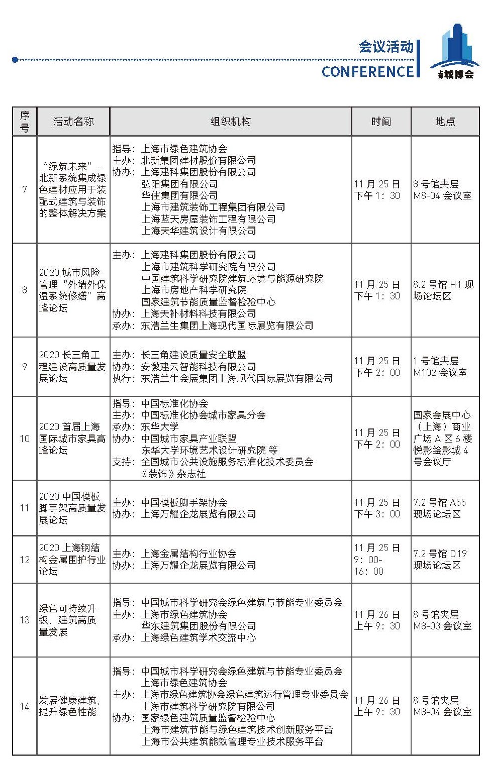 “2020上海城博會(huì )"精彩活動(dòng)搶先看
