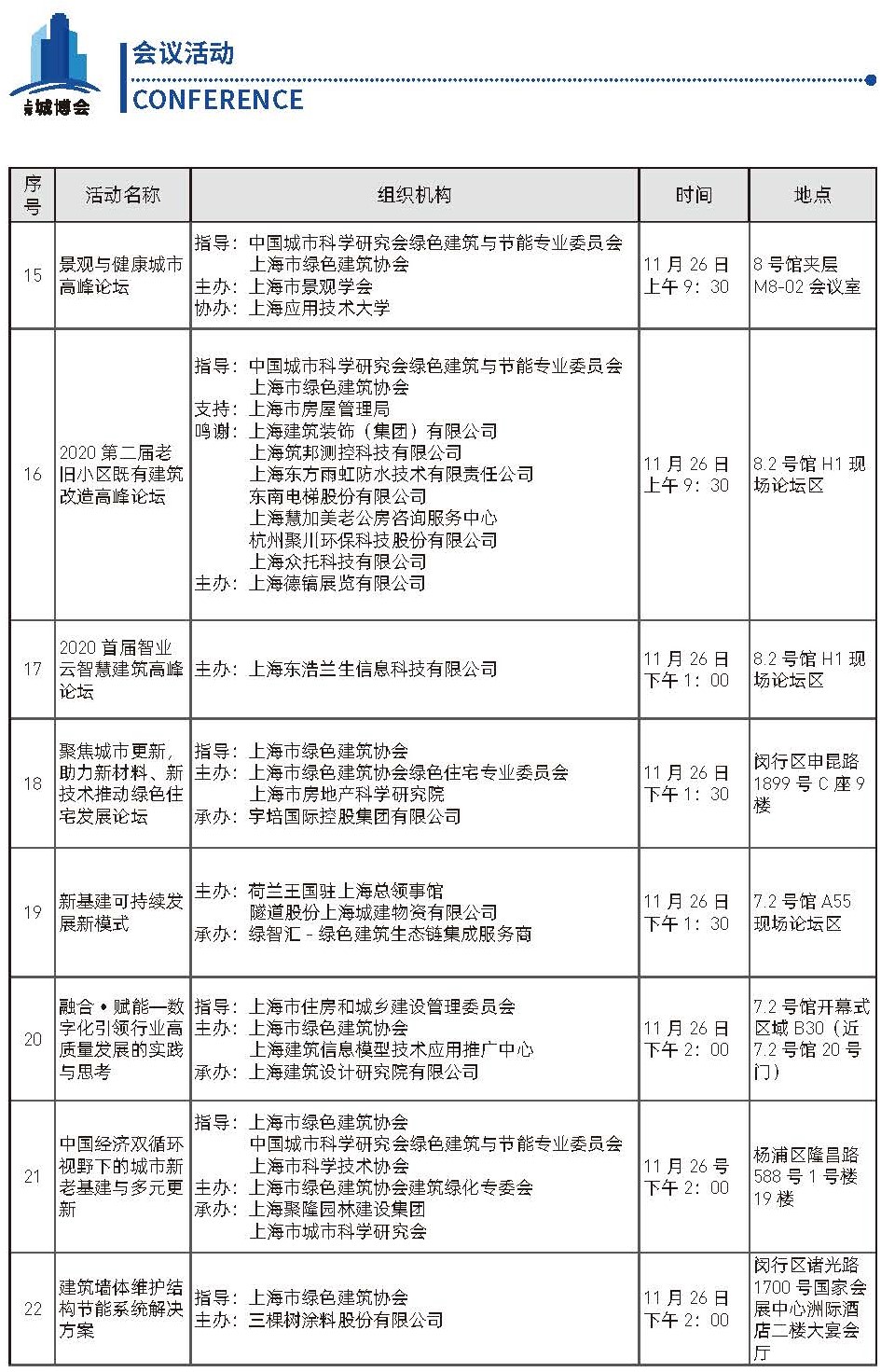 “2020上海城博會(huì )"精彩活動(dòng)搶先看